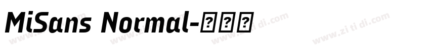 MiSans Normal字体转换